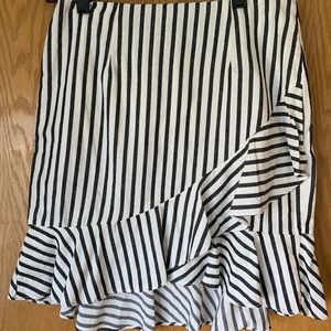 Dark gray and white ruffle skirt.  Never worn.